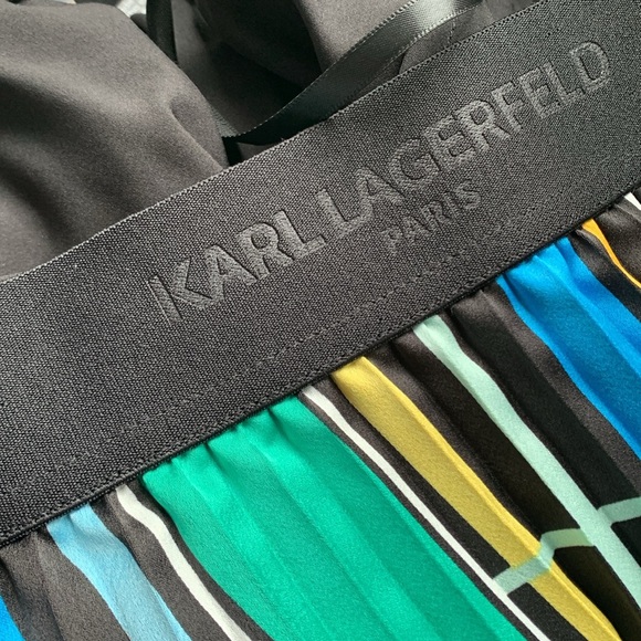 ♥️🔥❤️🔥 Karl Lagerfeld Paris Roadmap pleated midi skirt size S ♥️🔥❤️🔥 - Picture 7 of 8